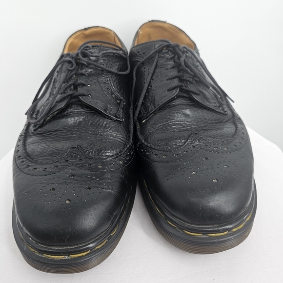 Dr.‎ Martens Made in England Vintage Black Wingtip Brogue Oxford Shoes Size 9 - Picture 10 of 10